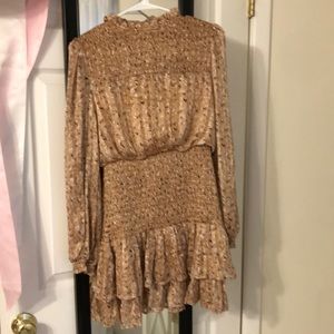 LuLus Scrunch Waist Fall Dress Size Small